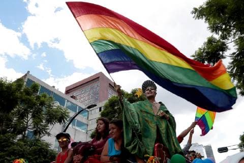 June 29, 2019 - EUM20190629ACT27.JPG.CIUDAD DE MEXICO, March Marcha Gay.- Este sabado 29 de junio de 2019, se celebra la 41 Marcha por el Orgullo LGBTTTI, en la Ciudad de Mexico, desde el Ãngel de la Independencia hasta el Zocalo capitalino. Foto: Agencia EL UNIVERSAL RDB. Copyright: xJuanxBoitesx