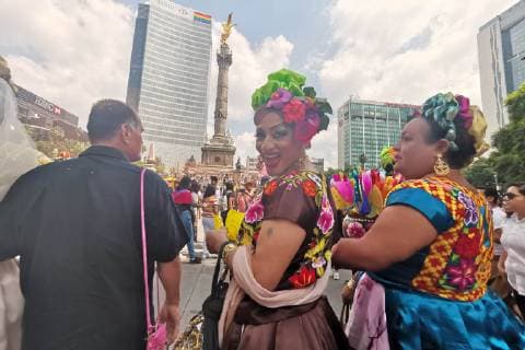June 29, 2019 - EUM20190629ACT31.JPG.CIUDAD DE MEXICO, MarchMarchaGay.- Este sabado 29 de junio de 2019, se celebra la 41 Marcha por el Orgullo LGBTTTI, en la Ciudad de Mexico, desde el Ãngel de la Independencia hasta el Zocalo capitalino. Foto: Agencia EL UNIVERSAL Roselia ChacaRDB. Copyright: xElxUniversalx