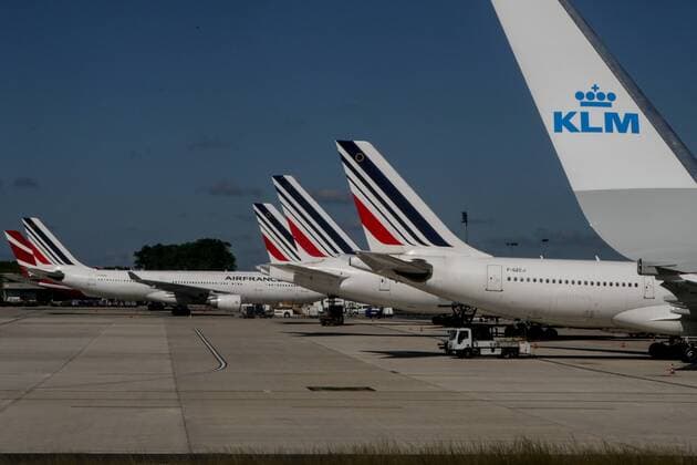 Civil jet airliners of Air France captured at Charles de Gaulle Airport, Paris, France LeonidxFaerberg 