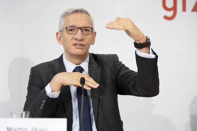 Bilanzpressekonferenz der GIZ. Staatssekretaer Martin Jaeger, BMZ, und Aufsichtsratsvorsitzender der GIZ. Berlin 01.07.2019 Berlin Deutschland