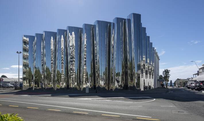 Govett-Brewster Art Gallery Len Lye Centre, New Plymouth, Taranaki, North Island, New Zealand, Pacific Copyright: NickxServian 489-1801 Editorial Use Only