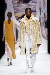 (190701) -- BERLIN, July 1, 2019 (Xinhua) -- Models present creations of KXXK during the Berlin Fashion Week Spring Summer 2020 in Berlin, capital of Germany, on July 1, 2019. (Xinhua Binh Truong) GERMANY-BERLIN-FASHION WEEK-KXXK 