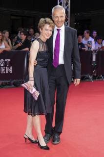 Michael Möller mit Ehefrau Irmgard bei der CineMerit-Gala zu Ehren von Ralph Fiennes mit der Premiere von The White Crow auf dem 37. Filmfest München 2019 im Festivalzentrum Gasteig. München, 01.07.2019