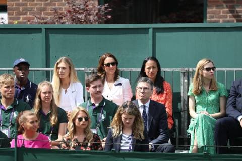 . 02 07 2019. London, United Kingdom. The Duchess of Cambridge on day two of the Wimbledon Tennis Championships in London.  xStephenxLockx xi-Imagesx IIM-19868-0020