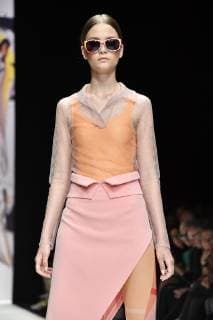 Model bei der KXXK Fashion Show im Rahmen der MBFW auf der Berlin Fashion Week Spring Summer 2020 im E-Werk. Berlin, 01.07.2019