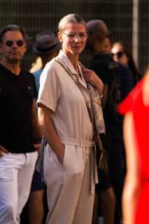 A chic showgoer attending Berlin Fashion Week - July 1, 2019 - BFW: Spring 2020 Street Style Day 1, Berlin Germany  Copyright: xNickxLeuzex NLBFW20190701ZDC29