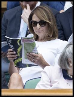 . 03 07 2019. London, United Kingdom. Carole Middleton in the Royal Box for the third day of the Wimbledon Tennis Championships in London. .  xStephenxLockx xi-Imagesx IIM-19872-0076