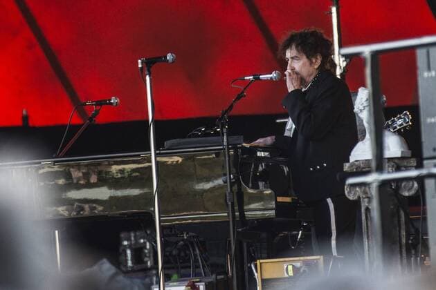 Bob Dylan spiller for et begejstret publikum paa Orange Scene paa Roskilde Festivals foerste aften onsdag den 3. juni 2019.. , Roskilde Denmark Copyright: HellexArensbak HellexArensbakx cop200 spdk20190703-205632-L
