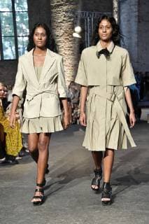 Models bei der Nobi Talai Fashion Show auf der Berlin Fashion Week Spring Summer 2020 in der Parochialkirche. Berlin, 04.07.2019