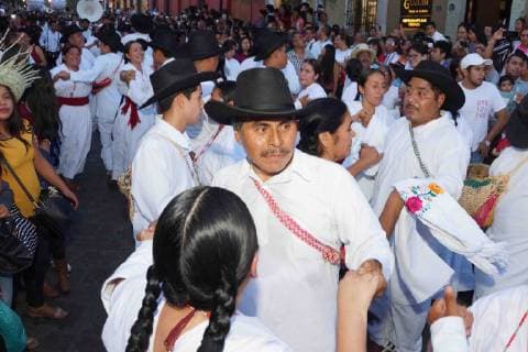 July 5, 2019 - EUM20190705NAC09.JPG .OAXACA, Oax. TraditionTradicion-Guelaguetza.- 5 de julio de2019. Aspectos del primer convite de la Guelaguetza 2019 que se llevo a cabo en las calles del centro historico de Oaxaca. Foto: Agencia EL UNIVERSALEELG Copyright: xElxUniversalx