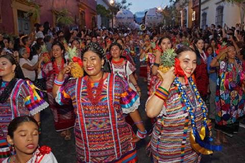 July 5, 2019 - EUM20190705NAC10.JPG .OAXACA, Oax. TraditionTradicion-Guelaguetza.- 5 de julio de2019. Aspectos del primer convite de la Guelaguetza 2019 que se llevo a cabo en las calles del centro historico de Oaxaca. Foto: Agencia EL UNIVERSALEELG Copyright: xElxUniversalx
