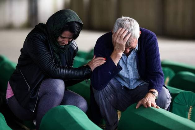 Families of the victims of genocide in Srebrenica mourn their nearest 10.07.2019., Potocari, Bosnia and Herzegovina - Families of 33 victims of genocide in Srebrenica mourn their loved ones.  ArminxDurgut PIXSELL