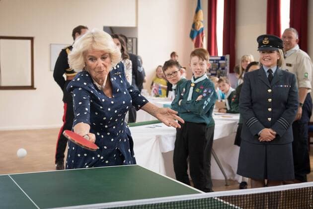 Entertainment Bilder des Tages . 11 07 2019. Aylesbury, United Kingdom. The Duchess of Cornwall, in her role as Honorary Air Commodore, during a visit to RAF Halton in Aylesbury, United Kingdom as part of its centenary year celebrations.  xPoolx xi-Imagesx IIM-19901-0012