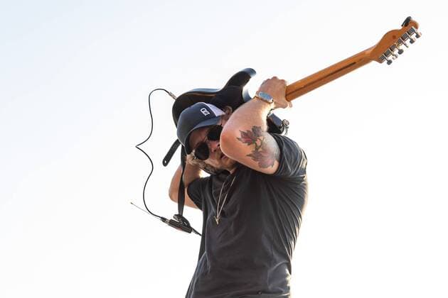 July 18, 2019 - Twin Lakes, Wisconsin, U.S - JAMES BARKER of James Barker Band during the Country Thunder Music Festival in Twin Lakes, Wisconsin Twin Lakes U.S. - ZUMAs135 20190718_zap_s135_022 Copyright: xDanielxDeSloverx
