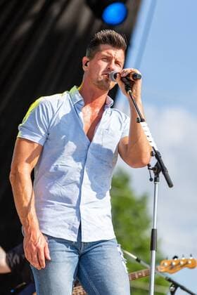 July 19, 2019 - Twin Lakes, Wisconsin, U.S - BRAD REMPEL of High Valley during the Country Thunder Music Festival in Twin Lakes, Wisconsin Twin Lakes U.S. - ZUMAs135 20190719_zap_s135_009 Copyright: xDanielxDeSloverx