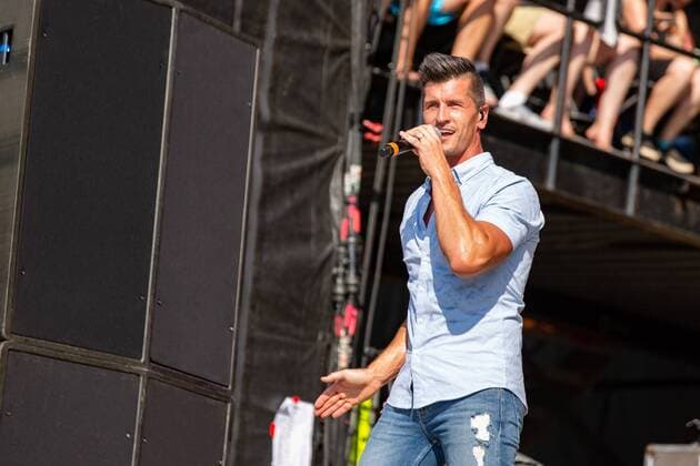 July 19, 2019 - Twin Lakes, Wisconsin, U.S - BRAD REMPEL of High Valley during the Country Thunder Music Festival in Twin Lakes, Wisconsin Twin Lakes U.S. - ZUMAs135 20190719_zap_s135_011 Copyright: xDanielxDeSloverx