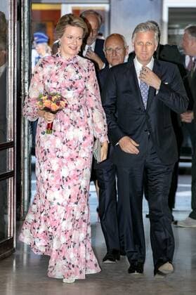 20-07-2019 Belgium Queen Mathilde and King Philippe - Filip pose ahead of a concert on the eve of Belgium s National Day at Bozar in Brussels.  Copyright: xPPEx