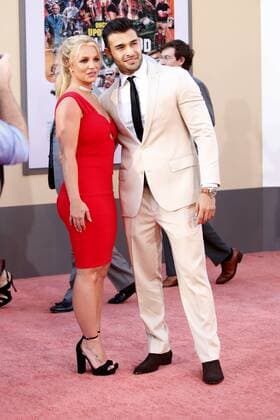 July 22, 2019 - Los Angeles, CA, USA - LOS ANGELES - JUL 22: Britney Spears, Sam Asghari at the Once Upon a Time in Hollywood Premiere at the TCL Chinese Theater IMAX on July 22, 2019 in Los Angeles, CA Los Angeles USA - ZUMAb170 20190722_zap_b170_008 Copyright: xKayxBlakex