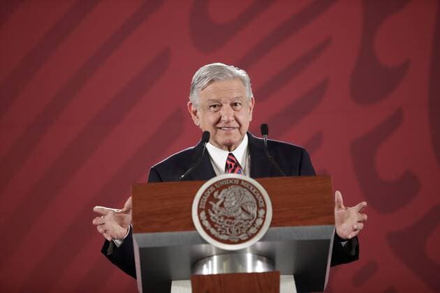 July 25, 2019: EUM20190725NAC02.JPG.CIUDAD DE MEXICO PresidencyPresidencia-AMLO.- El presidente de la Republica Mexicana, Andres Manuel Lopez Obrador, durante su conferencia de prensa matutina este jueves 25 de julio de 2019 en el Palacio Nacional. Foto: Agencia EL UNIVERSALIvan StephensAFBV Copyright: xElxUniversalx
