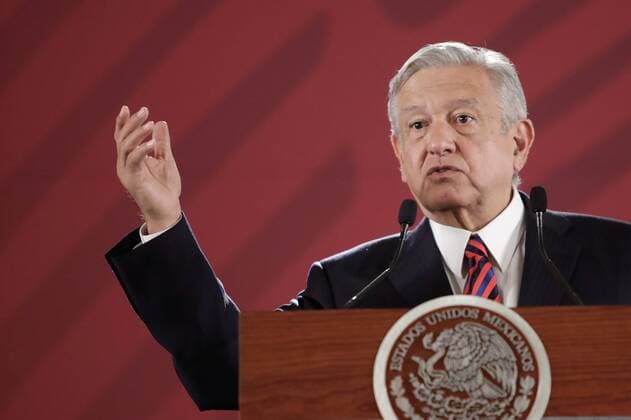 July 25, 2019: EUM20190725NAC01.JPG.CIUDAD DE MEXICO PresidencyPresidencia-AMLO.- El presidente de la Republica Mexicana, Andres Manuel Lopez Obrador, durante su conferencia de prensa matutina este jueves 25 de julio de 2019 en el Palacio Nacional. Foto: Agencia EL UNIVERSALIvan StephensAFBV Copyright: xElxUniversalx