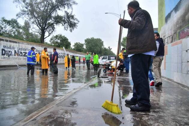 Indien, heftige Regenfälle in Mexiko-Stadt July 25, 2019: EUM20190725SOC17.JPG .CIUDAD DE MEXICO. RainLluvia-CDMX.- Aspectos del desbordamiento en el Rio Tlalnepantla, en la alcaldia Gustavo A. Madero, luego de la lluvia registrada el jueves 25 de julio de 2019. Foto: Agencia EL UNIVERSALHugo GarciaEELG Copyright: xElxUniversalx
