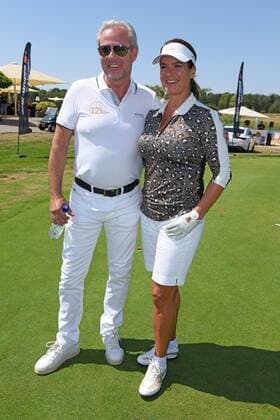 Steffen Goepel, Katarina Witt beim GRK Golf Charity Masters Golturnier im Golf & Country Club Leipzig im Golfresort Machern bei Leipzig am 27.07.2019