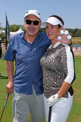 Wolfgang Stumph, Katarina Witt beim GRK Golf Charity Masters Golturnier im Golf & Country Club Leipzig im Golfresort Machern bei Leipzig am 27.07.2019