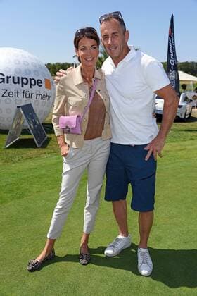Gerit Kling mit Ehemann Wolfram Becker beim GRK Golf Charity Masters Golturnier im Golf & Country Club Leipzig im Golfresort Machern bei Leipzig am 27.07.2019