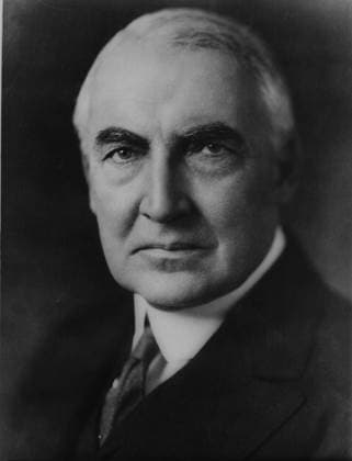 Warren Gamaliel Harding Warren Gamaliel Harding, 29th President of the United States of America (1921-1923). On 2 August 1923 suddenly he died while in the middle of a conversation with his wife Warren Gamaliel Harding (1865-1923) Copyright: xPhoto12 AnnxRonanxPicturexLibraryx ARP10A00320