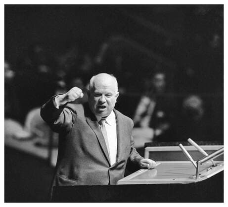 Photograph of Nikita Khrushchev Photograph of Nikita Khrushchev (1894-1971) Russian politician who led the Soviet Union during part of the Cold War. Dated 1960 Copyright: xPhoto12 AnnxRonanxPicturexLibraryx ARP17A14491