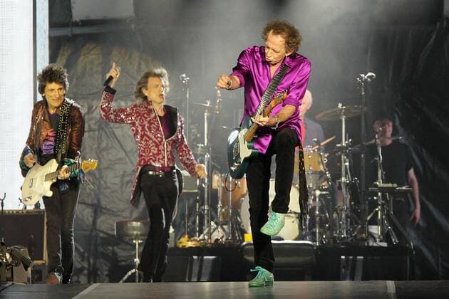 The Rolling Stones Mick Jagger, Keith Richards and Ronnie Wood perform at MetLife Stadium in East Rutherford, New Jersey on Thursday, August 1, 2019.  NYP20190801502 DAVExALLOCCA
