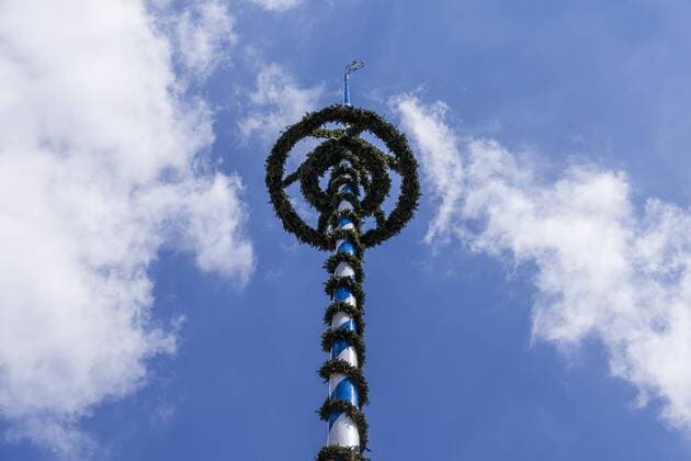 May pole, Ebenhausen, Bavaria, Germany  TCF06107