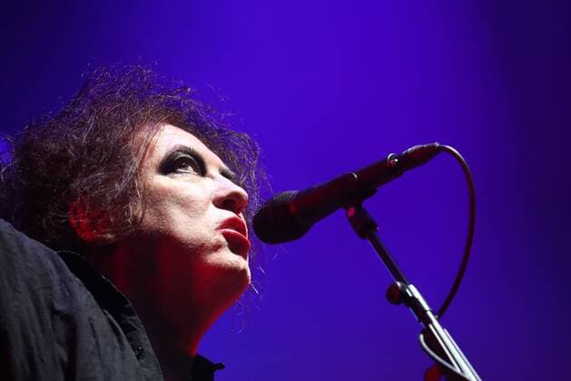 MOSCOW, RUSSIA - AUGUST 3, 2019: Robert Smith, lead singer of the English rock band The Cure, performs at the 2019 Afisha Picnic music festival at Moscow s Kolomenskoye Museum-Reserve. Anton Novoderezhkin TASS  TS0B5600