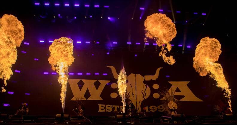 Wacken Wacken 2019, Abschlusstag, 03.08.2019 Letzter Tag Wacken 2019 musikalische Hoehepunkte und sonniger Abschluss zum 30 jaehrigen Bestehen des groessten Metalfestivals der Welt. Im Powerwulf Copyright: Dirk_Jacobsx EP_DJS
