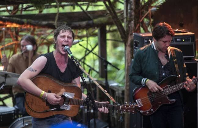 August 2, 2019, Happy Valley, Oregon, U.S: Gold Star vocalist Marlon Rabenreither (L) performs at Pickathon Music festival in Happy Valley Oregon August 2, 2019. Happy Valley U.S. - ZUMAb190 20190802_znp_b190_015 Copyright: xNataliexBehringx