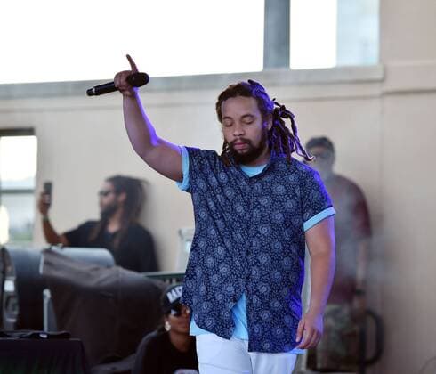 August 6, 2019, Virginia Beach, Virginia, USA: JO MERSA MARLEY brings the reggae to the oceanfront at Neptunes Park on 31st street in Virginia Beach, Virginia on 6 August 2019. Photo Ã‚Â© Virginia Beach USA - ZUMAm90_ 20190806_zap_m90_050 Copyright: xJeffxMoorex