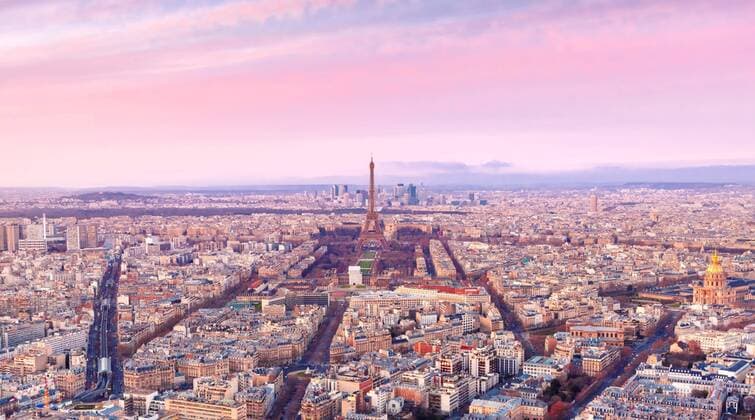  Aerial view of Paris at sundown, France  Copyright: xkavalenkavax Panthermedia25715299