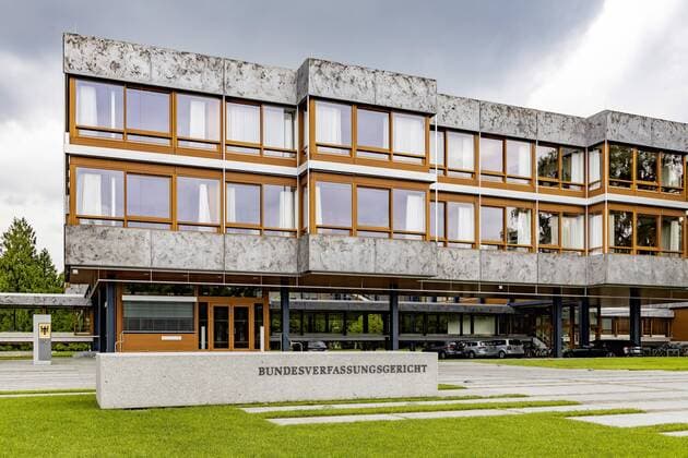 DEU, Deutschland, Baden-Württemberg, Karlsruhe, 04.08.2019: Bundesverfassungsgericht (BVerfG) in Karlsruhe. *** DEU, Germany, Baden Württemberg, Karlsruhe, 04 08 2019 Federal Constitutional Court BVerfG in Karlsruhe