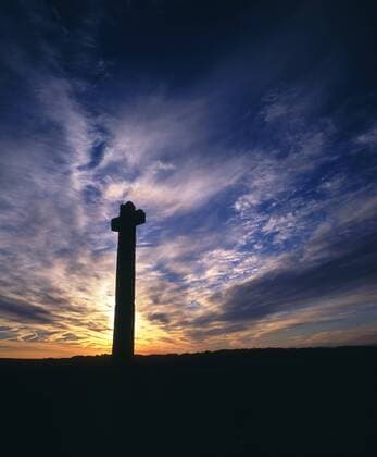 Young Ralph Cross at dawn, Westerdale Moor, North York Moors National Park, North Yorkshire, England, United Kingdom, Europe Copyright: GaryxCook 762-97