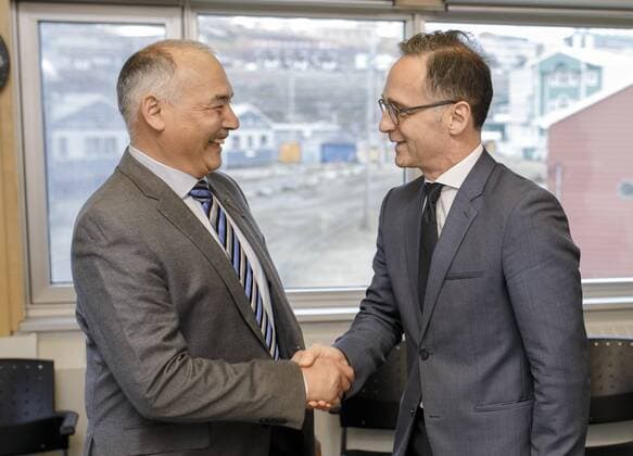 Bundesaussenminister Heiko Maas, SPD, trifft in Iqaluit Kanada den Regierungschef des Territoriums Nunavut, Joe Savikataaq.14.08.2019 Iqaluit Kanada