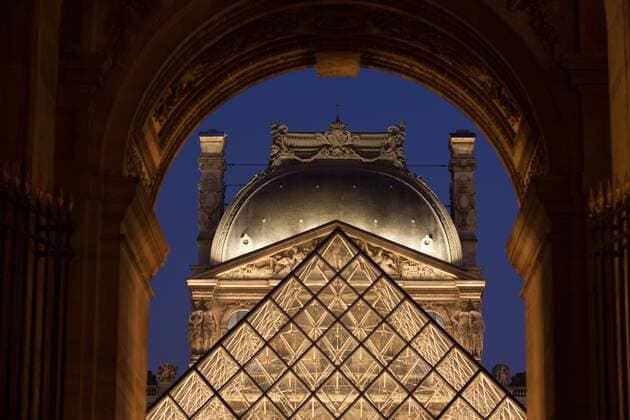 France, Region Ile de France, Paris 1er arrondissement, Musee du Louvre, place de la Pyramide, Ieoh Ming Pei, France, Region Ile de France, Paris 1er arrondissement, Musee du Louvre, place de la Pyramide, Ieoh Ming Pei, Photo Gilles Targat Copyright: xGillesxTargat Photo12x GTT13A06430