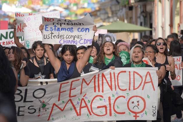 Women take part in a protest against sexual abuse by members of the police, in Chiapas, Mexico, 16 August 2019. Hundreds of people took the streets nationwide to protest against instances of police abuse against women. Protest against sexual violence in Mexico !ACHTUNG: NUR REDAKTIONELLE NUTZUNG!  Copyright: xCARLOSxLOPEZx AME7710 20190817-637016275143600538