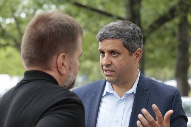 Abgeordneten Raed Saleh, SPD, Deutschland, Berlin- Spandau, Das überparteilichen Bündnis der demokratischen Parteien Spandaus, SPD, CDU, Grüne, FDP und DIE LINKE. lädt zum Picknick für die Demokratie auf dem künftigen Platz der Weißen Rose 17.08.2019