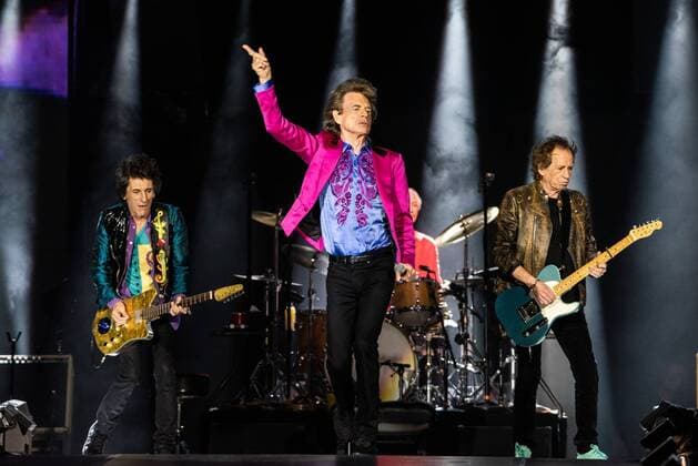 SANTA CLARA, CALIFORNIA - AUGUST 18: Ronnie Wood, Mick Jagger, Charlie Watts and Keith Richards of The Rolling Stones perform at Levi s Stadium on August 18, 2019 in Santa Clara, California. Photo: Chris Tuite imageSPACE MediaPunch Copyright: ximageSPACEx