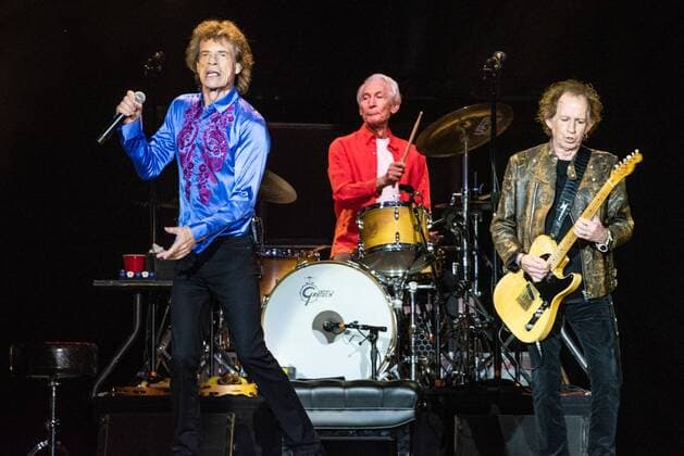 SANTA CLARA, CALIFORNIA - AUGUST 18: Mick Jagger , Charlie Watts and Keith Richards of The Rolling Stones perform at Levi s Stadium on August 18, 2019 in Santa Clara, California. Photo: Chris Tuite imageSPACE MediaPunch Copyright: ximageSPACEx