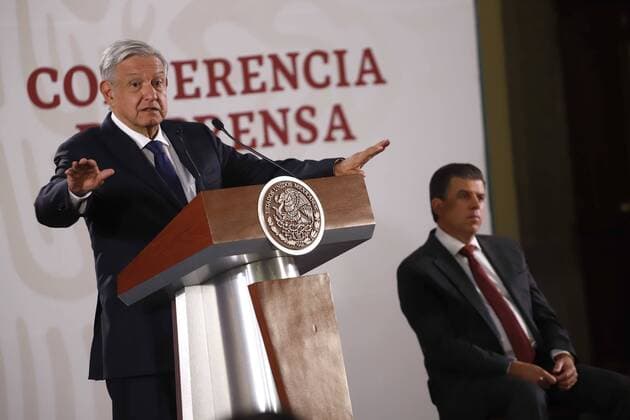 Mexiko, Manuel Lopez Obrador Pressekonferenz August 19, 2019: EUM20190819NAC02.JPG .CIUDAD DE MEXICO. PresidencyPresidencia-AMLO.- El presidente Andres Manuel Lopez Obrador durante la conferencia matutina de Palacio Nacional del lunes 19 de agosto de 2019. Foto: Agencia EL UNIVERSALBerenice FregosoEELG Copyright: xElxUniversalx