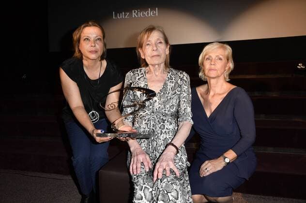 Tanja George, Margit Carstensen und Marika Ullrich bei der Verleihung des Götz George Preises 2019 in der Astor Film Lounge. Berlin, 19.08.2019
