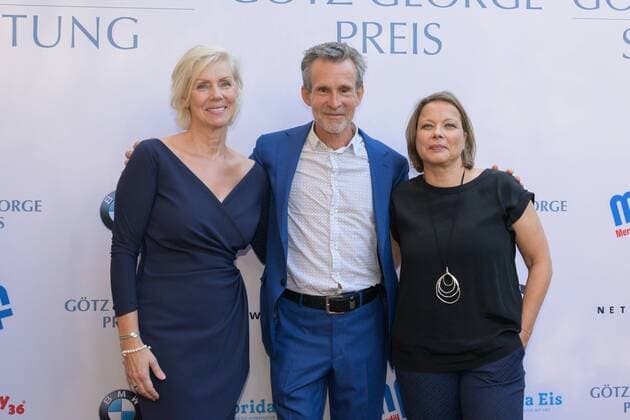Berlin GER, Berlin, 19.08.19, Preisverleihung - Goetz George Stiftung v.l. Marika George, Ulrich Matthes, Tanja George, Goetz George Stiftung - Preisverleihnung, 19.08.19, Copyright: xEIBNER UwexKochx EP_EER