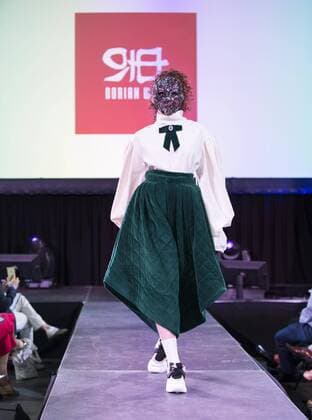 (190820) -- TORONTO, Aug. 20, 2019 -- A model presents a creation during the fashion show of the 2019 Apparel Textile Sourcing Canada trade show in Toronto, Canada, on Aug. 20, 2019. The fashion show displayed the latest designs from dozens of fashion brands around the world on Tuesday. (Photo by Xinhua) CANADA-TORONTO-APPAREL TEXTILE SOURCING TRADE SHOW-FASHION ZouxZheng 