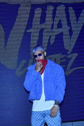 Jhay Cortez album Photocall MEXICO CITY, MEXICO - AUGUST 21: Puerto Rican singer of Reggaeton Jhay Cortez poses for photos before to offer a showcase to promote his hit No Me Conoce Remix at Universal Music Auditorium on August 21, 2019 in Mexico City, Mexico  Copyright: xCarlosxTischlerx EYE2901